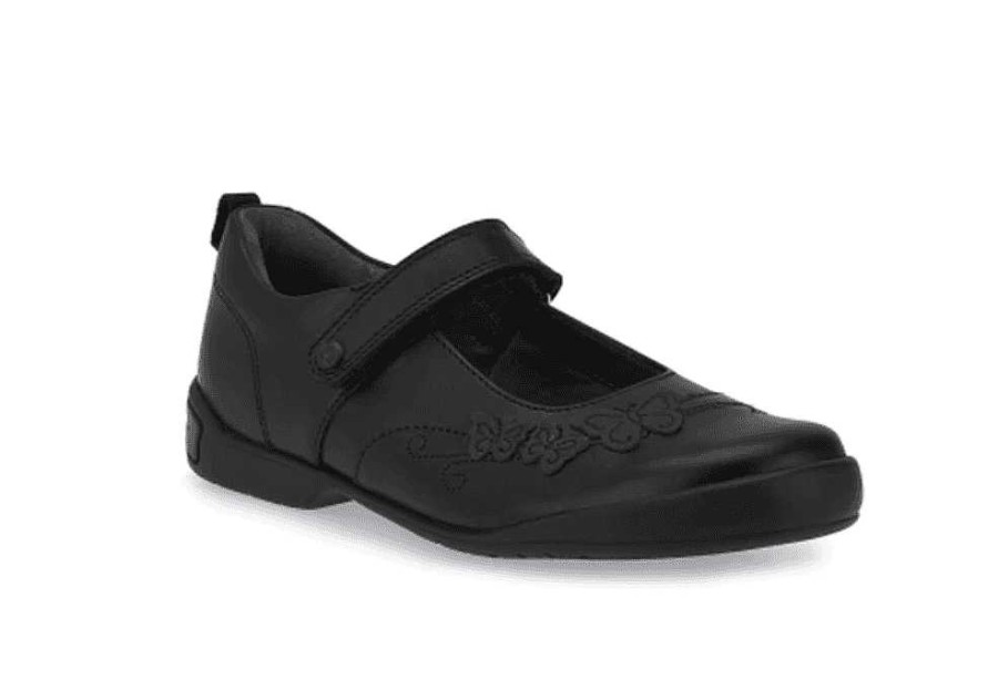 Girls Start- Rite | Pump Black Leather School Shoe